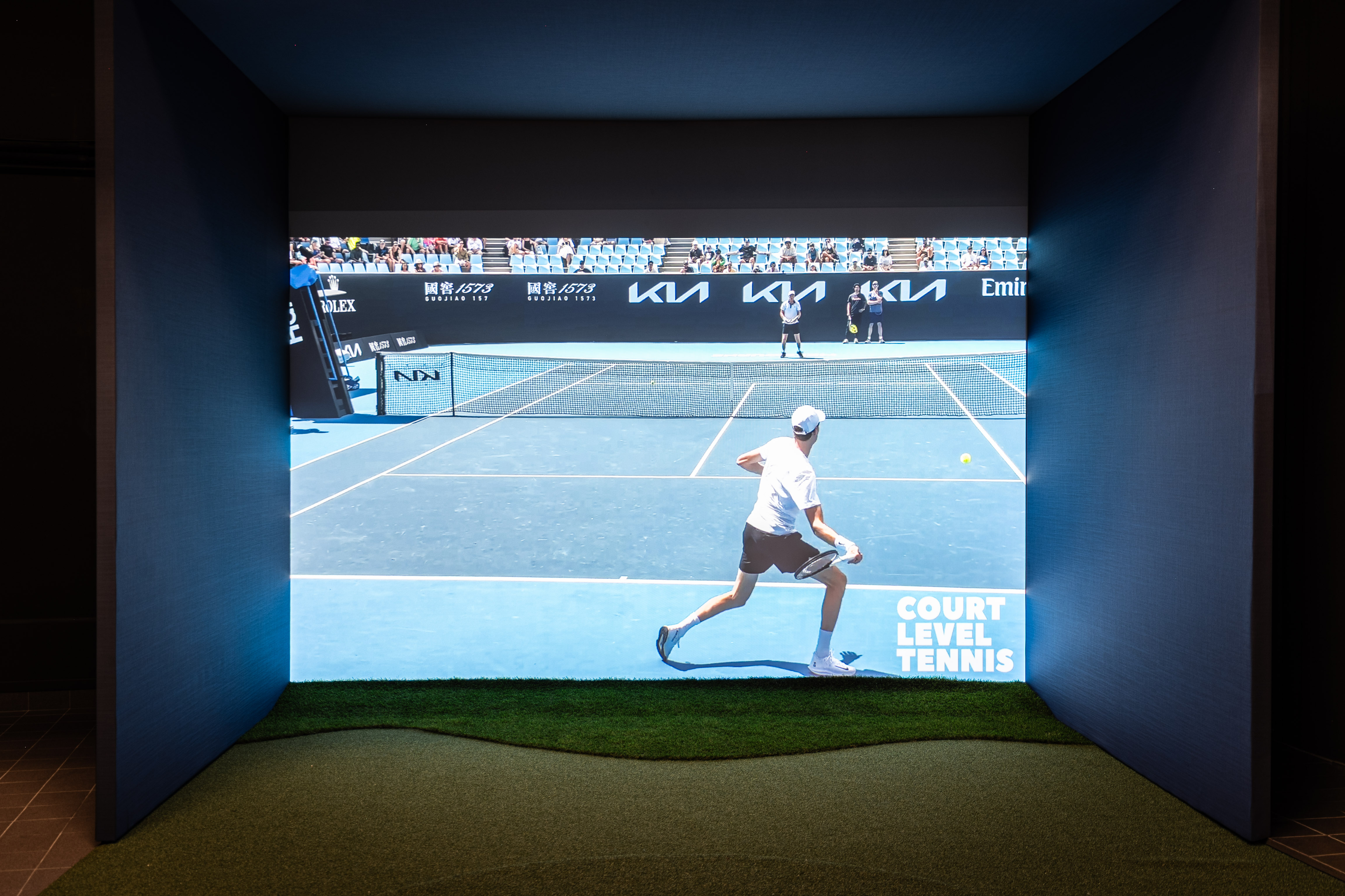 GolfArena utilizzata con contenuto tennis in videoproiezione